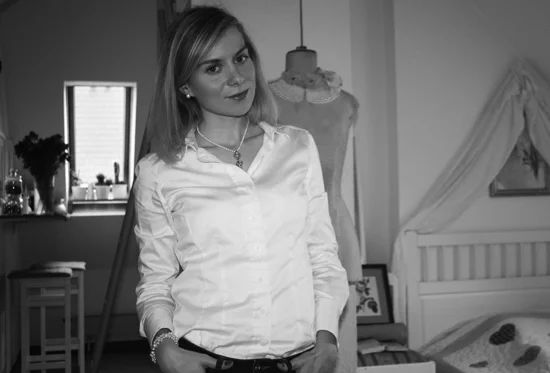 Bluse mit Manschettenknöpfen von Eterna