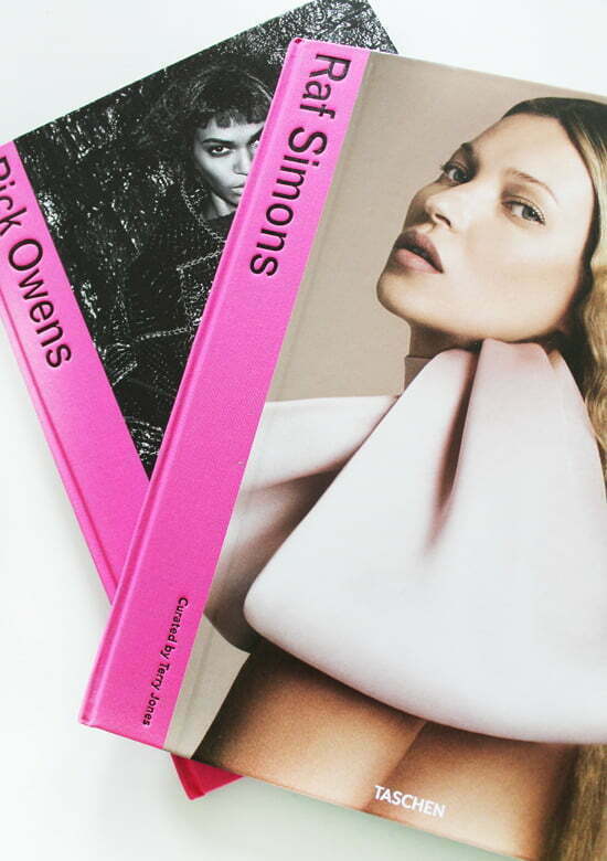 Bildbände über die Designer Raf Simons und Rick Owens aus dem Taschen Verlag 
