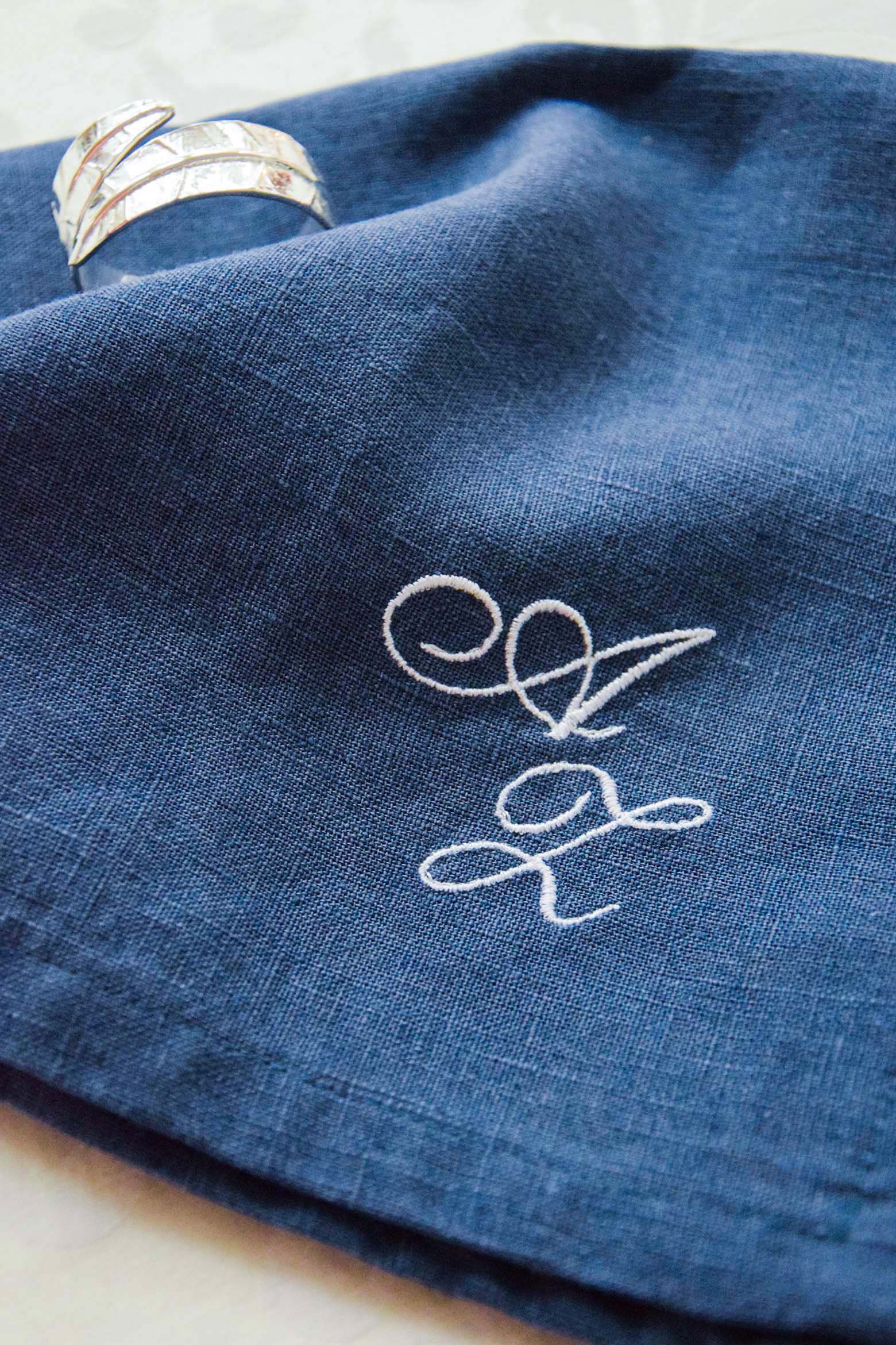 Mein Monogramm: Leinen-Servietten mit Monogramm