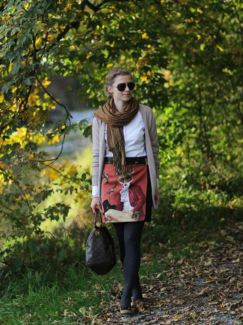 Daniela Uhrich vom Lady-Blog trägt ihren Fuchs-Rock von De Nordecce