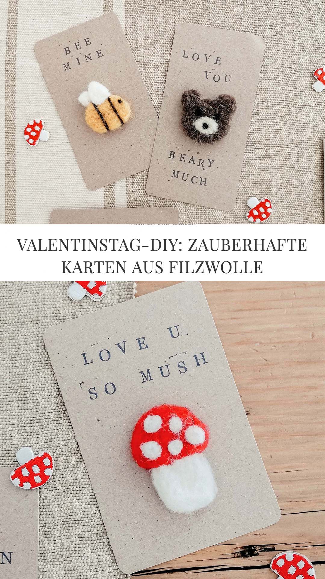 DIY Karte Filzwolle