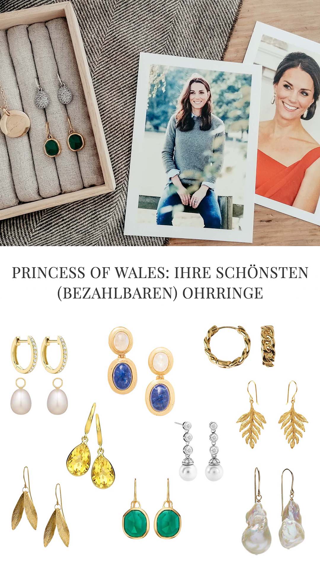 Princess Kate Schmuck Ohrringe