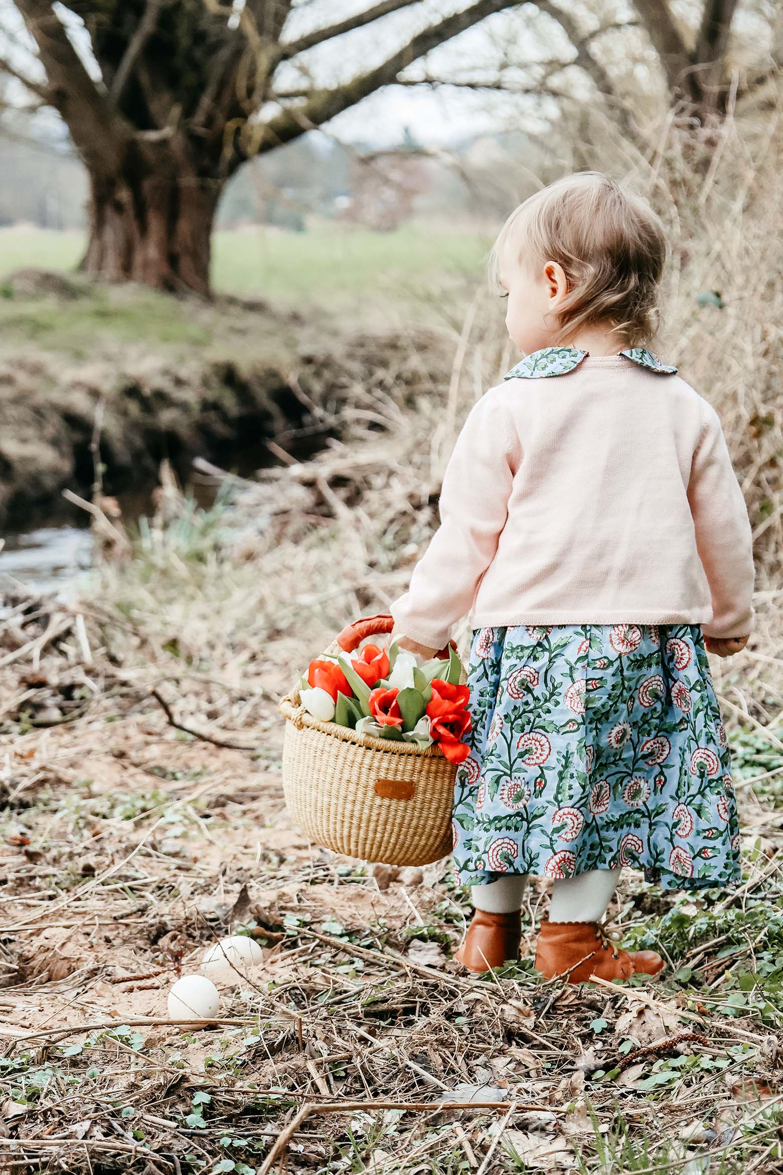 Oster-Outfit: Blockprint-Kleid & KokoBasket-Körbchen Oster-Outfit: Blockprint-Kleid & KokoBasket-Körbchen