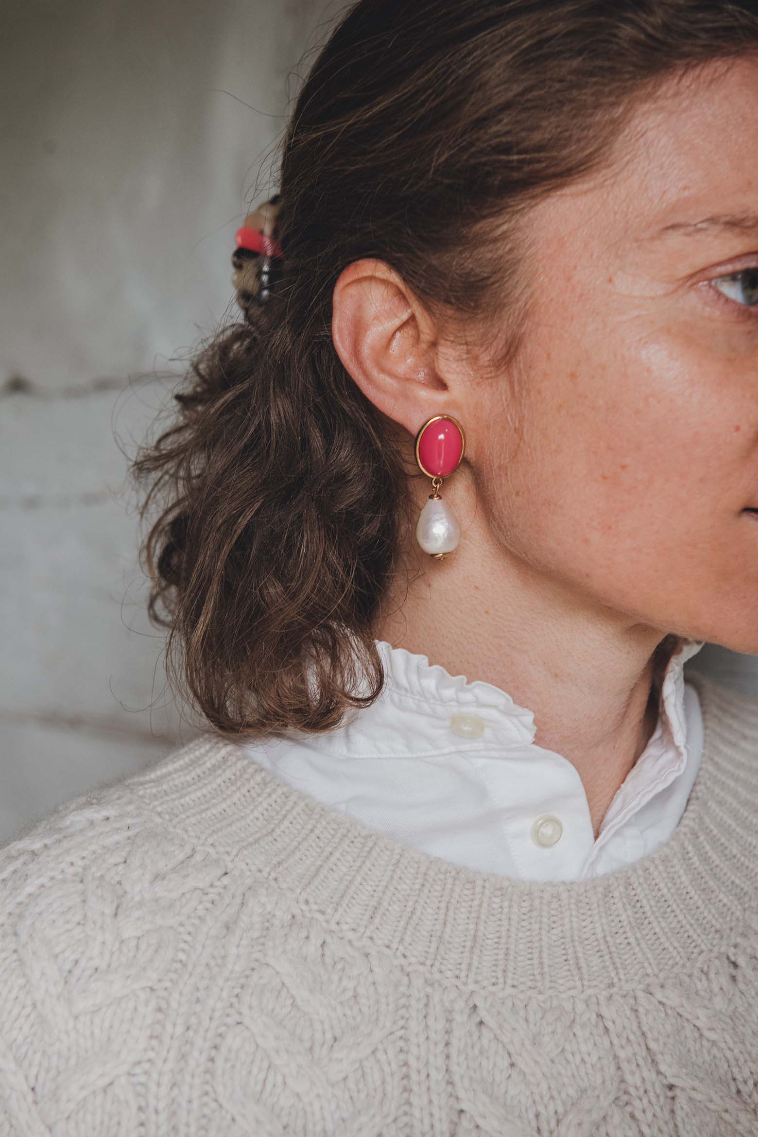 Lady-Blog Ohrringe mit Baumwollperle