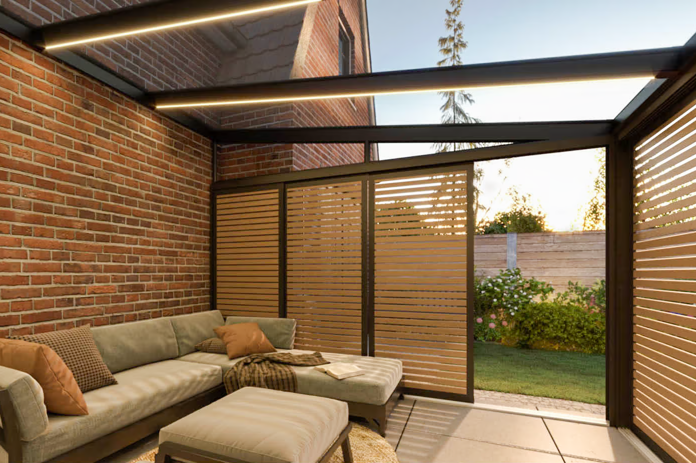 Terrassenüberdachung aus Glas von Tuinmaximaal Terrassenüberdachung aus Glas von Tuinmaximaal