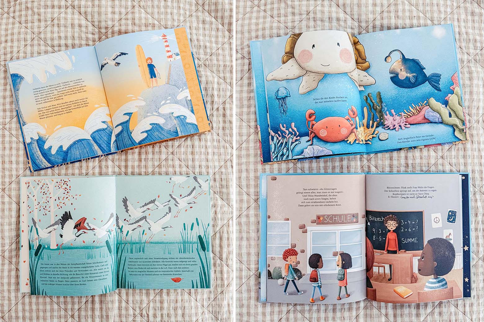 Auswahl liebevoll illustrierter Kinderbücher über Gefühle