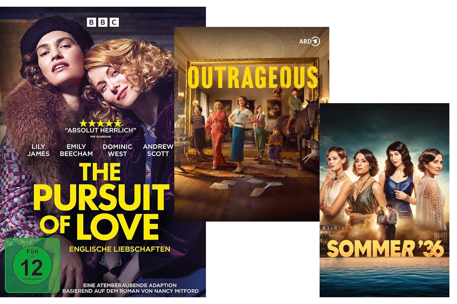 Historischen Serien Aktuelle historische Serien: Outrageous, The Pursuit of Love und Sommer '36
